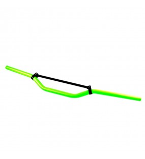 GUIDON TUNR CROSS ALU VERT FLUO 50 CC A BOITE A B