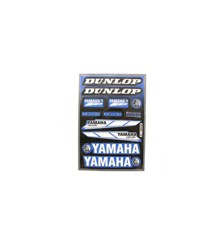 PLANCHE AUTOCOLLANT RACING DUNLOP YAMAHA 330X220MM