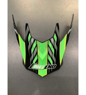 VISIERE CASQUE CROSS NOEND DEFCON 5 NOIR VERT MAT