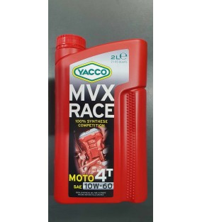 HUILE YACCO MVX RACE 4TEMPS 10W60 100% SYNT 2L