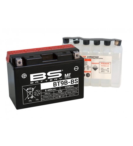 BATTERIE BS BATTERY BT9B-BS avec pack acide