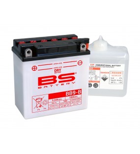 BATTERIE BS BB9-B LIVRE AVEC PACK ACIDE