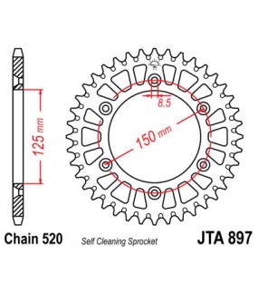 COURONNE ALU 48 DENTS POUR EXC125 1991-98 ET FC350