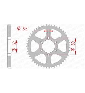 Couronne AFAM 50 dents acier standard pas 428 type 12208