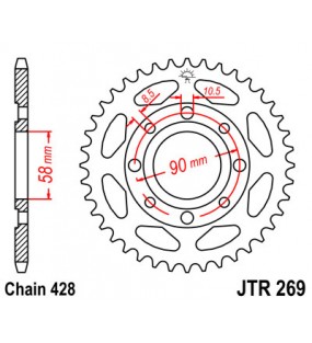 COURONNE JT SPROCKETS 49 DENTS ACIER PAS