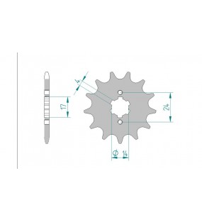 PIGNON AFAM ACIER AM6 11 DENTS 49102-11