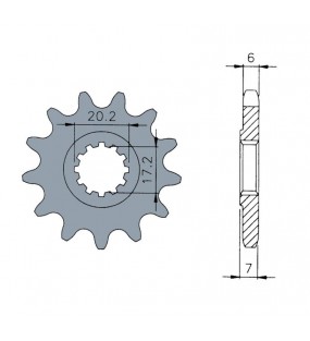 PIGNON STANDARD B1 13 DENTS CHAINE 420 M