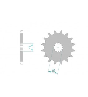 PIGNON AFAM ACIER AM6 13 DENTS PAS 428 SHERCO SM 50