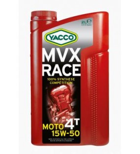 HUILE YACCO MVX RACE 4TEMPS 15W50 100% SYNTHESE BIDON DE 2L