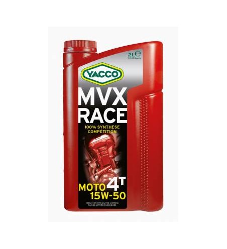 HUILE YACCO MVX RACE 4TEMPS 15W50 100% SYNTHESE BIDON DE 2L