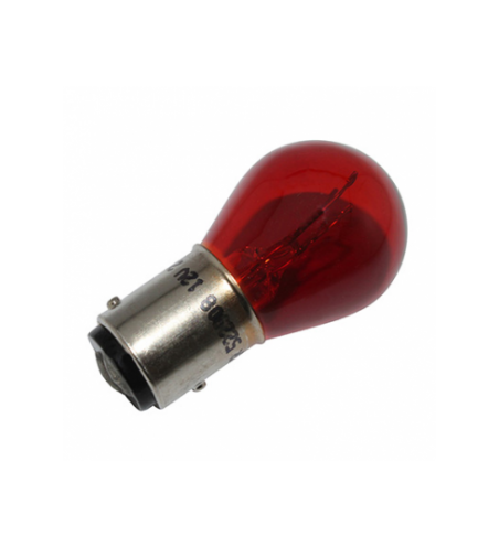 AMPOULE 12V 21 / 5W NORME P21 / 5W CULOT BAY15D ROUGE  (X1)