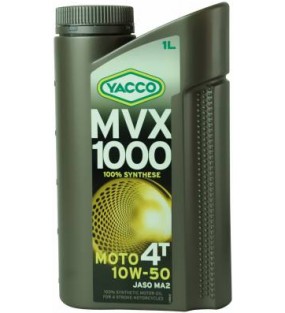 HUILE YACCO MVX 1000 4TEMPS 10W50 100% SYNTHESE BI