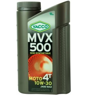 HUILE YACCO MVX 500 4TEMPS 10W30 BIDON DE 1L