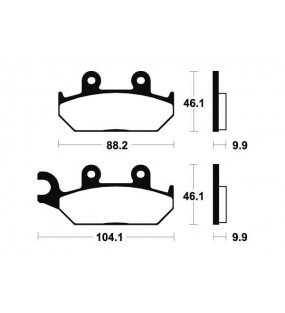 Plaquettes de frein TECNIUM Scooter organique - ME361 - BETA - 25.25345.000