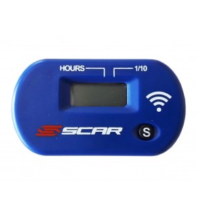 Compteur d'heures SCAR Sans-fil avec Velcro bleu