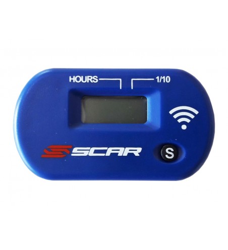 Compteur d'heures SCAR Sans-fil avec Velcro bleu