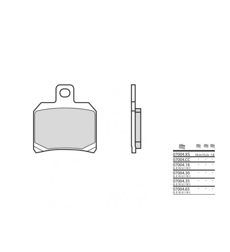 Plaquettes de frein BREMBO 07004CC carbone céramique