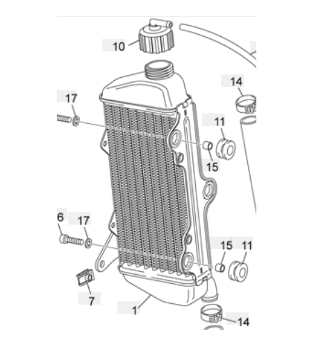 RADIATEUR SHERCO 50 2014