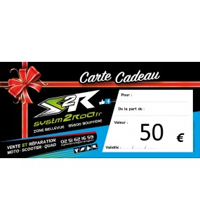 BON D'ACHAT CARTE CADEAU DE 50€ VALABLE 1 AN