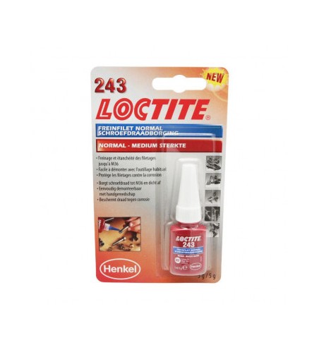 FREIN FILET BLEU MOYEN  LOCTITE 243 FLACON 5ML