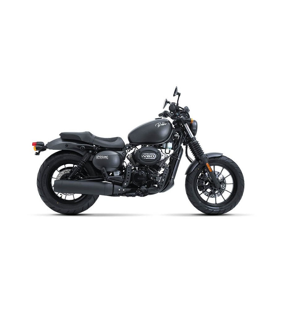 MOTO HYOSUNG AQUILA GV 125 S BOBBER NOIR MOTEUR BICYLINDRE 125 4T GARANTIE DEUX ANS