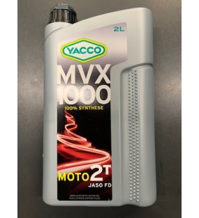 HUILE YACCO MVX 1000 2TEMPS 100% SYNTHESE BIDON 2L