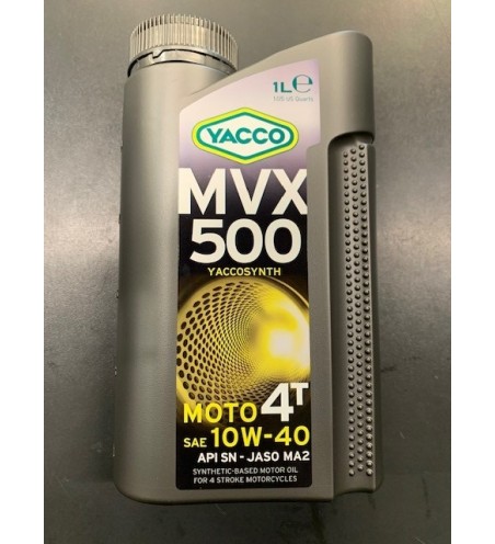 HUILE YACCO MVX 500 4TEMPS 10W40 BIDON DE 1L