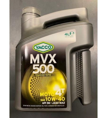 HUILE YACCO MVX 500 4TEMPS 10W40 SEMI SYNTHESE 4L