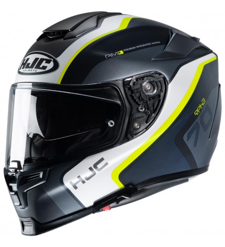 CASQUE HJC RPHA 70 COQUE FIBRE KROON NOIR ET JAUNE TAILLE S