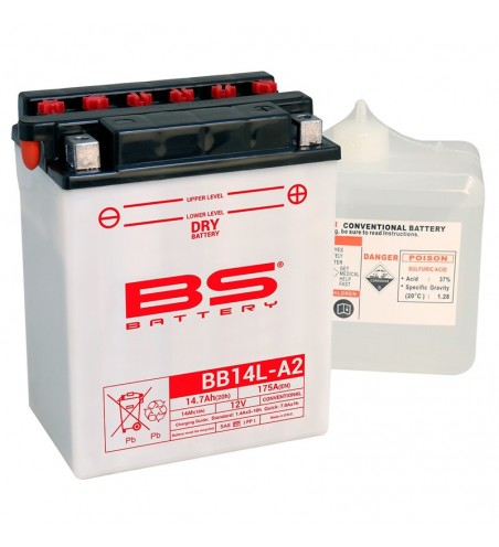 BATTERIE BS BATTERY BB14L-A2 AVEC PACK ACIDE