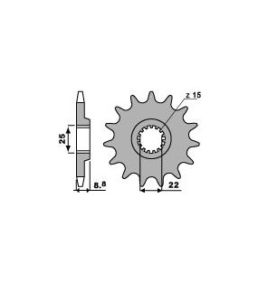 PIGNON 15 DENTS PBR CHAINE 520 KTM EXC125