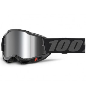 MASQUE CROSS 100% ACCURI 2 NOIR ECRAN MIRROIR GRIS