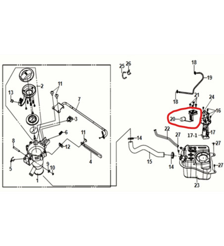 JAUGE A ESSENCE SYM ORBIT 3