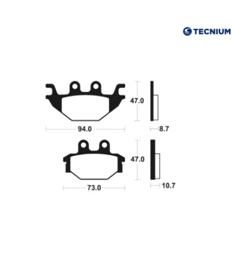 PLAQUETTES DE FREIN TECNIUM ROUTE ORGANIC MA310