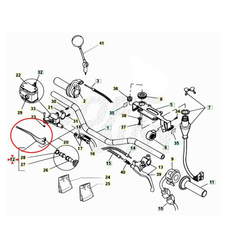 LEVIER FREIN AVANT BETA RR 50 DE 2008 A 2026