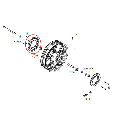 DISQUE DE FREIN ARRIERE POUR BETA SM 50 RR 220MM 6 TROUS