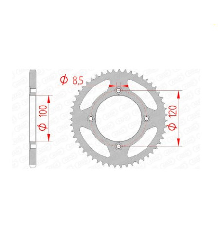 COURONNE AFAM ACIER STANDARD 420 BETA 50 DENTS