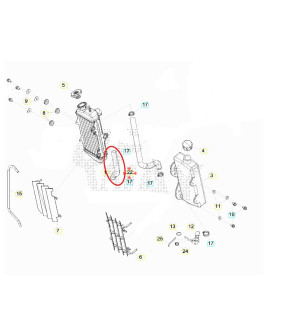 DURITE DE REFROIDISEEMENT SORITE POMPE A EAU ORIGINE BETA