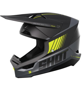 CASQUE SHOT FURIOUS PEAK GRIS NOIR JAUNE XS