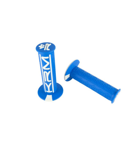 REVETEMENTS POIGNEE KRM PRO RIDE BLEU BLANCHES