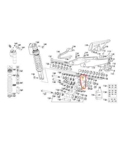 ENTRETOISE BIELLETTE SE SEF SHERCO 14 20 39.2