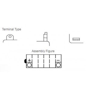 BATTERIE YUASA YB7-A + A GAUCHE