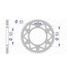 COURONNE AFAM 49 DENTS ALU PAS 520 TYPE