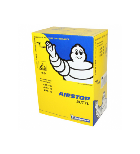 CHAMBRE A AIR 10'' 120/90-10 , 130/90-10 , 130/70-10 , 4.50-10 MICHELIN VALVE COUDEE 90°