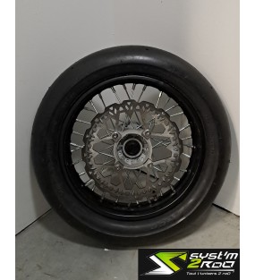 ROUE COMPLETE SUPERMOTARD ACIER 12 POUCES