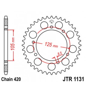 COURONNE ACIER 53 DENTS DERBI GILERA RIEJU MRT