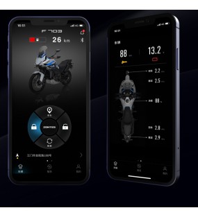 MOTO ZONTES 703 F AVENTURE BLEU ORANGE