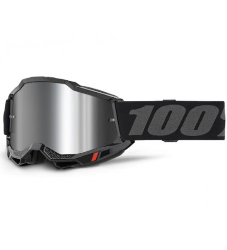 MASQUE CROSS 100% ACCURI 2 NOIR ECRAN MIRROIR GRIS