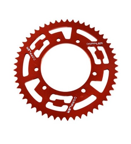 COURONNE MOTO DOPPLER ROUGE POUR MRT 53DENTS