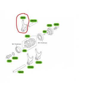 FOURCHETTE ARBRE PRIMAIRE  ORIGINE 250 KXF 2008